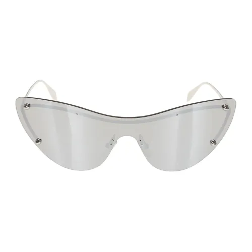 Alexander McQueen , Silver Mirrored Sunglasses ,Gray female, Sizes: ONE