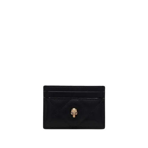 Alexander McQueen , Skull Quilted Wallet ,Black female, Sizes: ONE SIZE