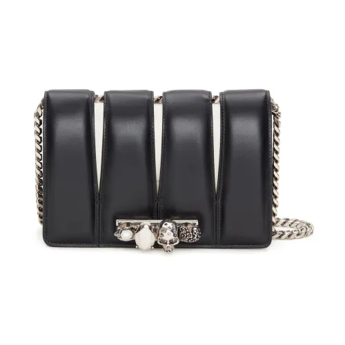 Alexander McQueen , Slash Studded Chain-Link Bag ,Black female, Sizes: ONE SIZE