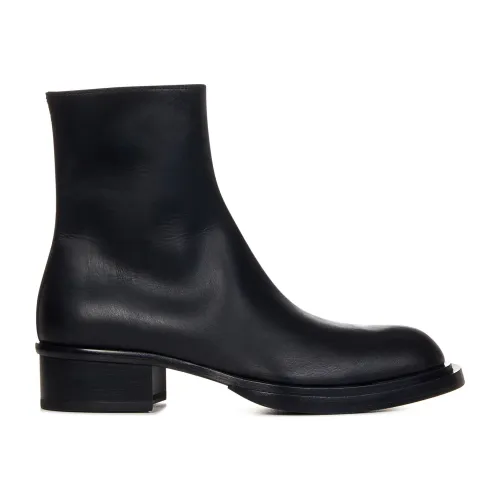 Alexander McQueen , Sleek Cuban Ankle Boots in Black ,Black male, Sizes: