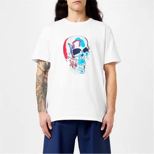 Alexander Mcqueen Solarised Skull T-Shirt - White