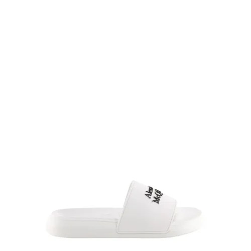 Alexander McQueen , Sophisticated Rubber Sliders ,White male, Sizes: