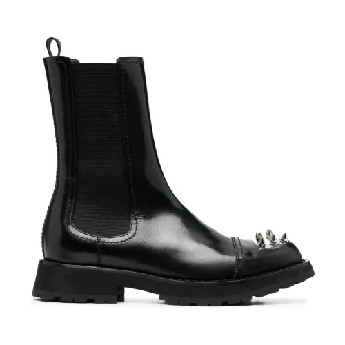 Alexander McQueen , Stud-Detail Chelsea Boots ,Black male, Sizes: