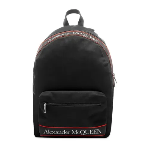 Alexander McQueen , Stylish Black Logo Backpack ,Black male, Sizes: ONE SIZE