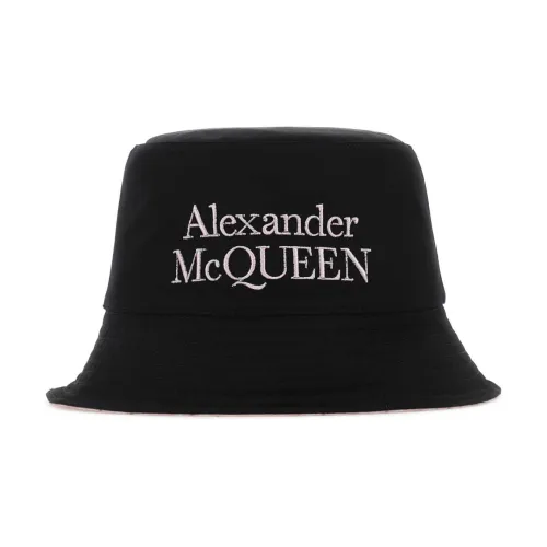Alexander McQueen , Stylish Reversible Blackylon Hat ,Black male, Sizes: