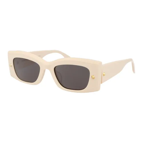 Alexander McQueen , Stylish Sunglasses Am0426S ,Beige unisex, Sizes: