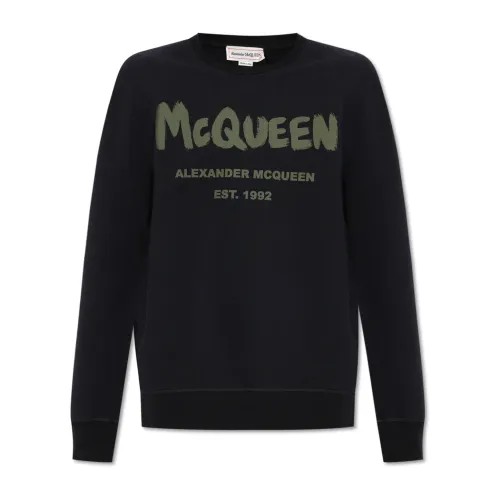 Alexander McQueen , Sweatshirt with logo ,Black male, Sizes: