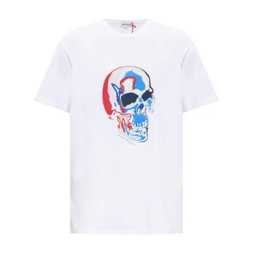 Alexander McQueen , T-shirt with logo ,White male, Sizes: