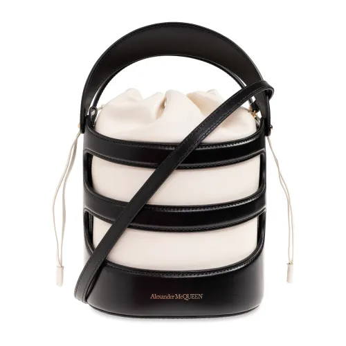 Alexander McQueen , The Rise bucket bag ,White female, Sizes: ONE SIZE