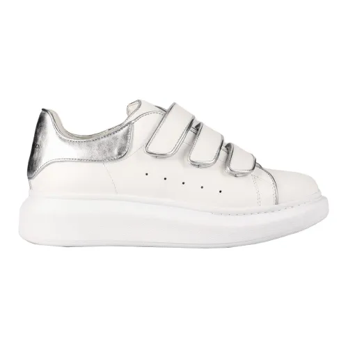 Alexander McQueen , Velcro Leather Sneakers ,White female, Sizes: