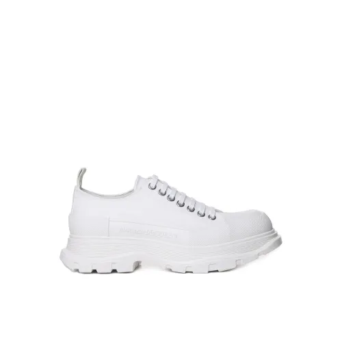 Alexander McQueen , White Canvas Sneakers with Oversized Sole ,White male, Sizes: