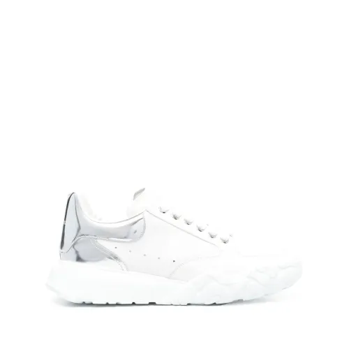 Alexander McQueen , White Court Leather Sneakers ,White male, Sizes: