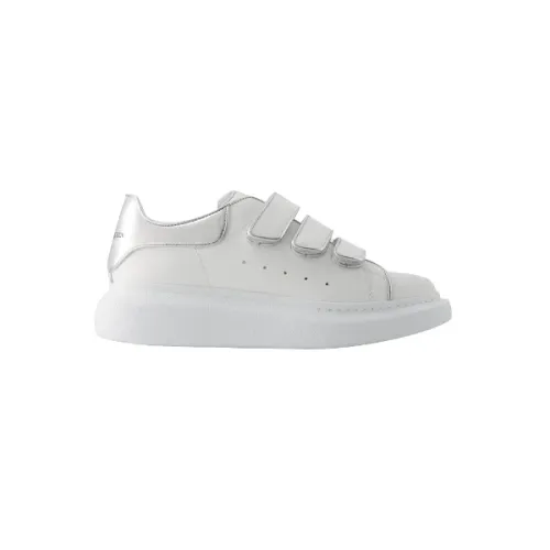 Alexander McQueen , White/Silver Leather Platform Sneakers ,White female, Sizes: