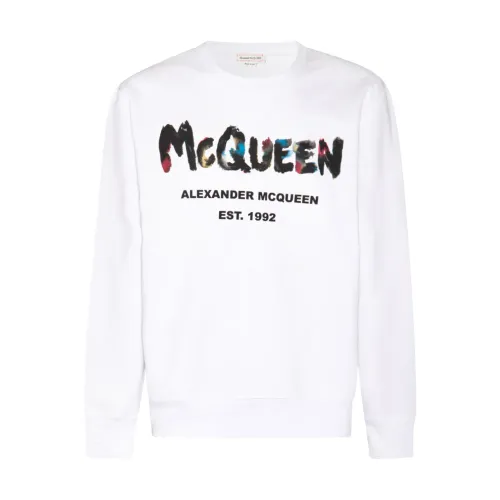 Alexander McQueen , White Sweaters for Men ,White male, Sizes: