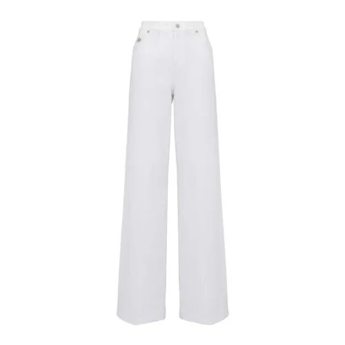 Alexander McQueen , White Wide Leg Jeans ,White female, Sizes: