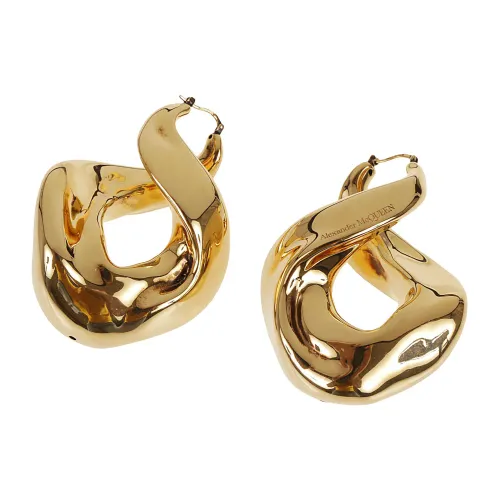 Alexander McQueen , Women's Accessories Earrings Metallic Aw22 ,Yellow female, Sizes: ONE SIZE