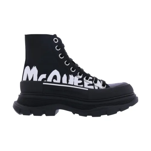 Alexander McQueen , Women's Boot Tread Fashion Sneaker ,Black female, Sizes: