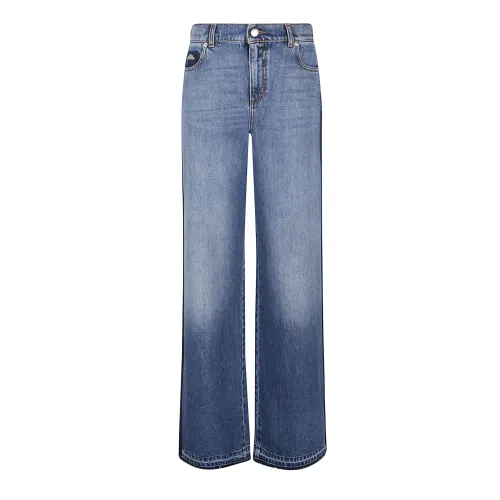 Alexander McQueen , Women's Clothing Jeans Blue Ss24 ,Blue female, Sizes: