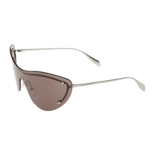 Alexander McQueen , Women's Clothing Sunglasses Metallic Aw22 ,Gray female, Sizes: ONE