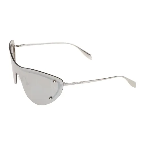 Alexander McQueen , Women's Clothing Sunglasses Metallic Ss23 ,Gray female, Sizes: ONE