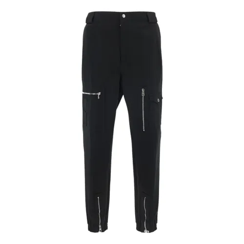 Alexander McQueen , Zippered Cargo Pants ,Black male, Sizes: