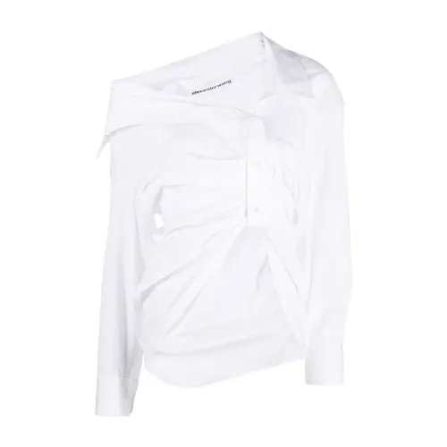 Alexander Wang , Cowl shirt with pull up ,White female, Sizes: