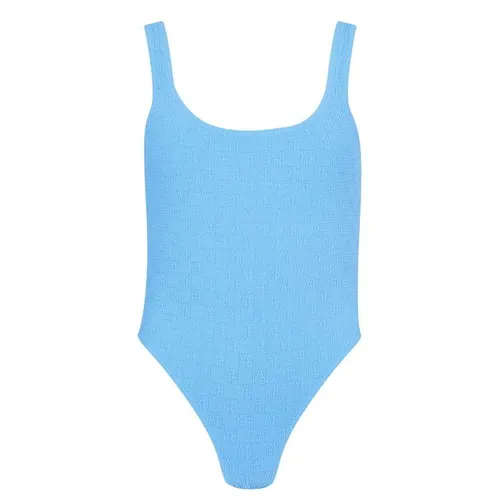 ALEXANDER WANG Logo Textured Swimsuit - Blue