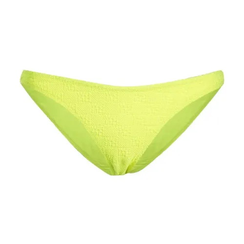 Alexander Wang , Neon Yellow Logo-Knit Bikini Bottoms ,Green female, Sizes: