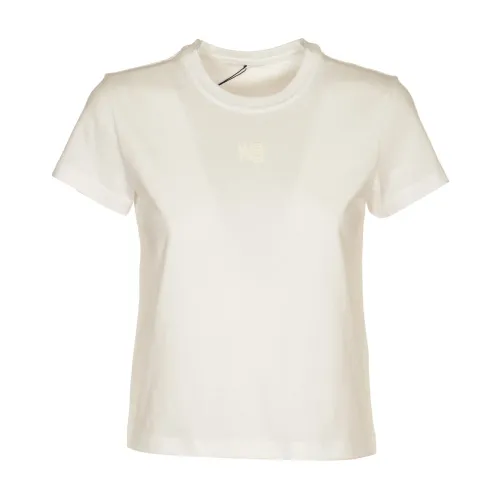 Alexander Wang , White T-shirts and Polos with Puff Logo ,White female, Sizes: