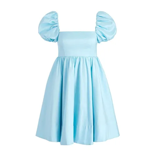 Alice + Olivia , Clear Blue Square Neck Dress ,Blue female, Sizes: