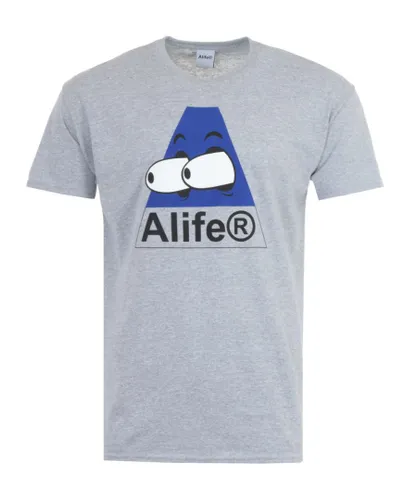 Alife Mens Bugged Out Logo Heather Grey T-Shirt