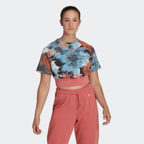 Allover Print Cropped T-Shirt