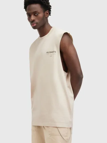 AllSaints Access Sleeveless Crew T-Shirt - Bailey Taupe - Male