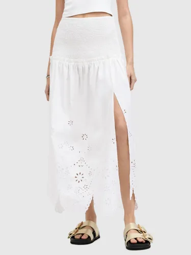 AllSaints Alex Broderie Anglaise Maxi Skirt, Off White - Off White - Female