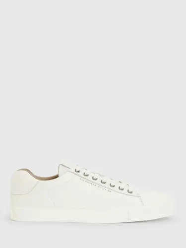 AllSaints Brody Leather Low Top Trainers - White - Male