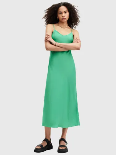 AllSaints Bryony Slip Midi Dress - Spectra Green - Female