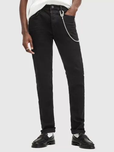 AllSaints Cigarette Slim Jeans, Jet Black - Jet Black - Male