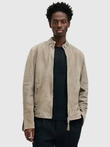AllSaints Cora Suede Jacket, Frosted Taupe - Frosted Taupe - Male