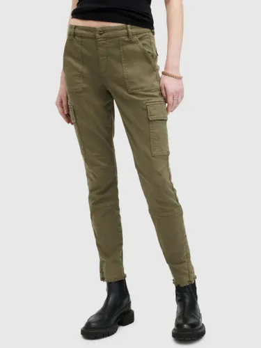 AllSaints Duran Skinny Cargo Jeans, Khaki Green - Khaki Green - Female