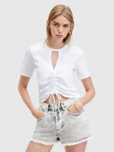 AllSaints Gigi Centre Drawcord T-Shirt - Optic White - Female