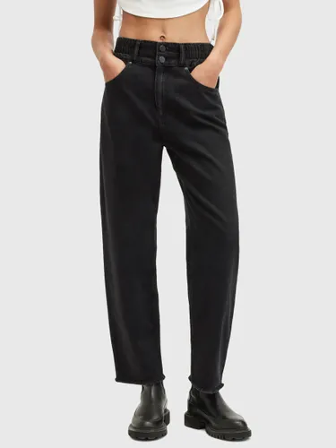 AllSaints Hailey Frayed Hem Jeans - Washed Black - Female