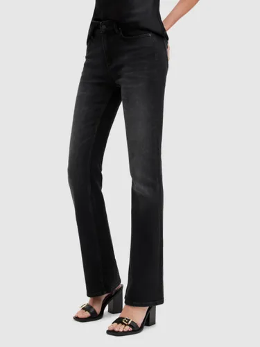 AllSaints Haldan Bootcut Jeans, Black - Black - Female