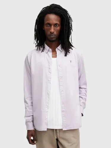 AllSaints Hawthorne Long Sleeve Shirt - Smokey Lilac - Male