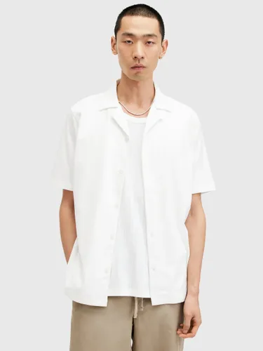 AllSaints Hudson Short Sleeve Shirt - White - Male