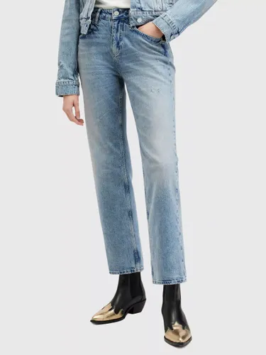 AllSaints Ida Mid Rise Straight Leg Jeans, Vintage Indigo - Vintage Indigo - Female