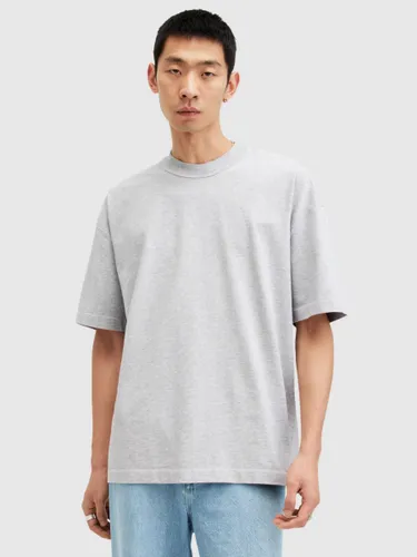 AllSaints Isac Short Sleeve Crew Neck T-Shirt - Grey Marl - Male