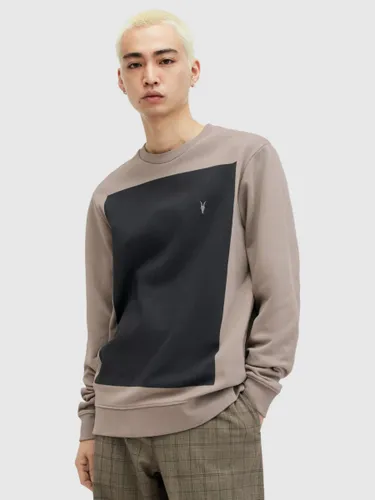 AllSaints Lobke Organic Cotton Top, Chestnut Taupe - Chestnut Taupe - Male