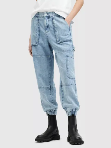AllSaints Mila High Rise Relaxed Cuffed Jeans - Light Indigo - Female