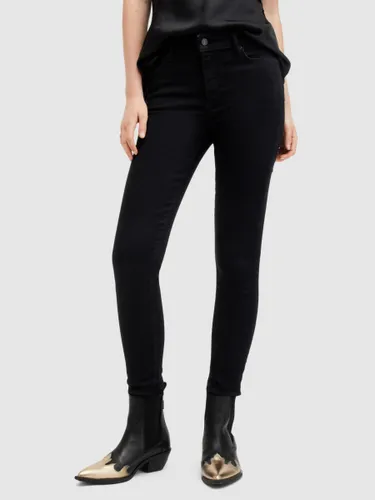 AllSaints Miller Sizeme Skinny Jeans, Black - Black - Female