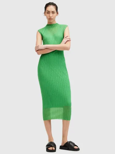 AllSaints Patrice Midi Dress - Bright Green - Female